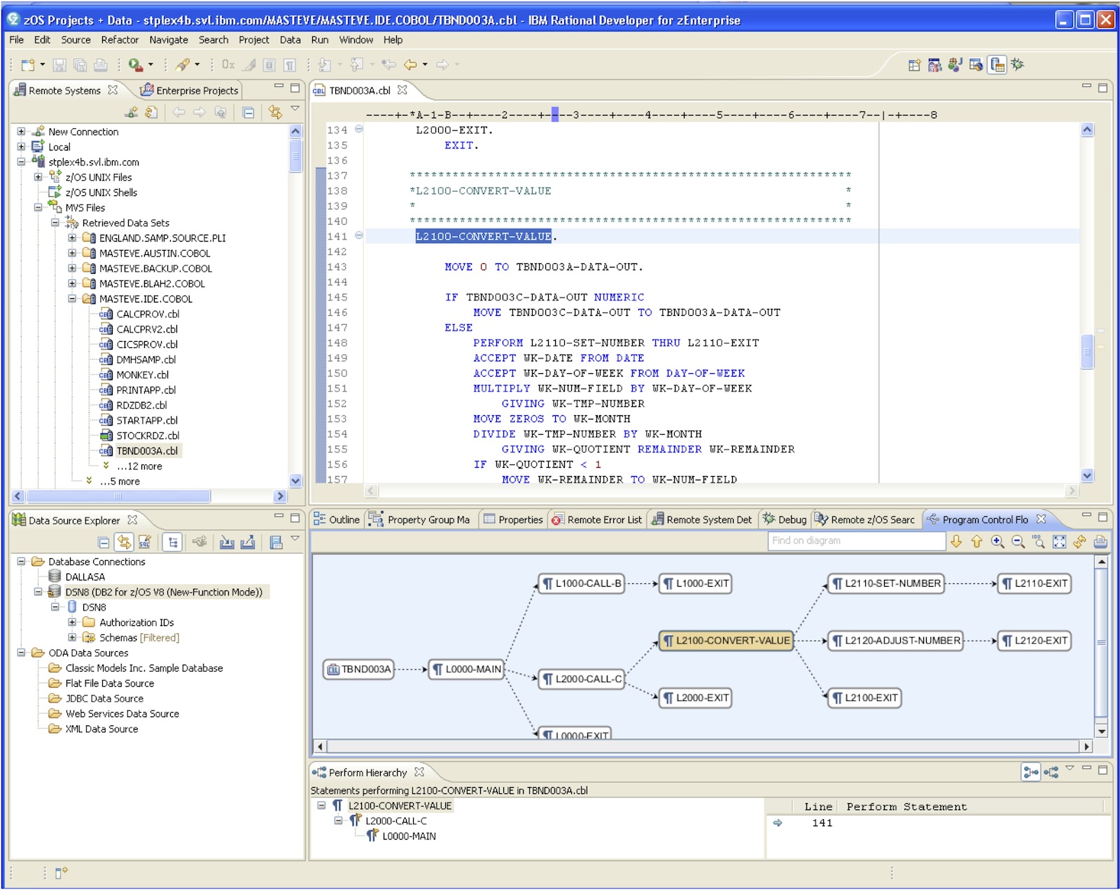 Image of the Rational Developer for System z IDE UI